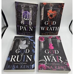 Lot of 4 Books Legacy of Gods Series Pain/Wrath/Ruin/War 2,3,4,6 by Rina Kent